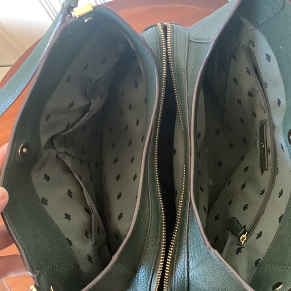 Kate Spade Leila Med. Triple Compartment Shoulder Bag Dark Evergreen - Picture 5 of 15